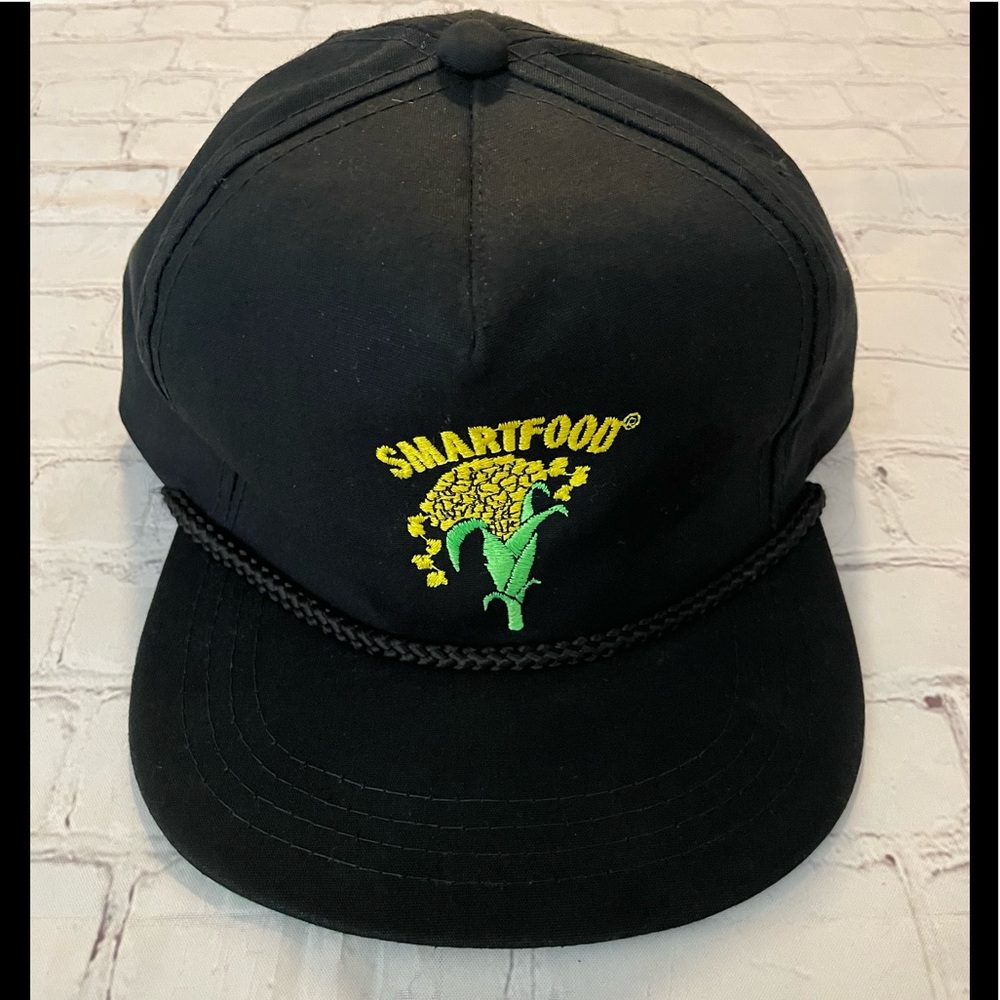 Smartfood Popcorn Vintage Black Strapback Hat